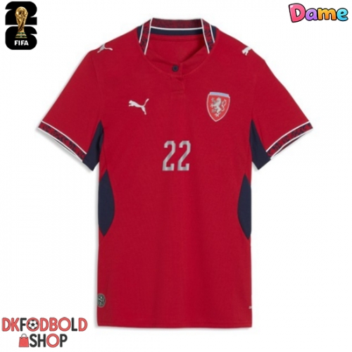 Tjekkiet Tomas Soucek #22 Hjemmebanetrøje Dame VM 2026 Kort ærmer